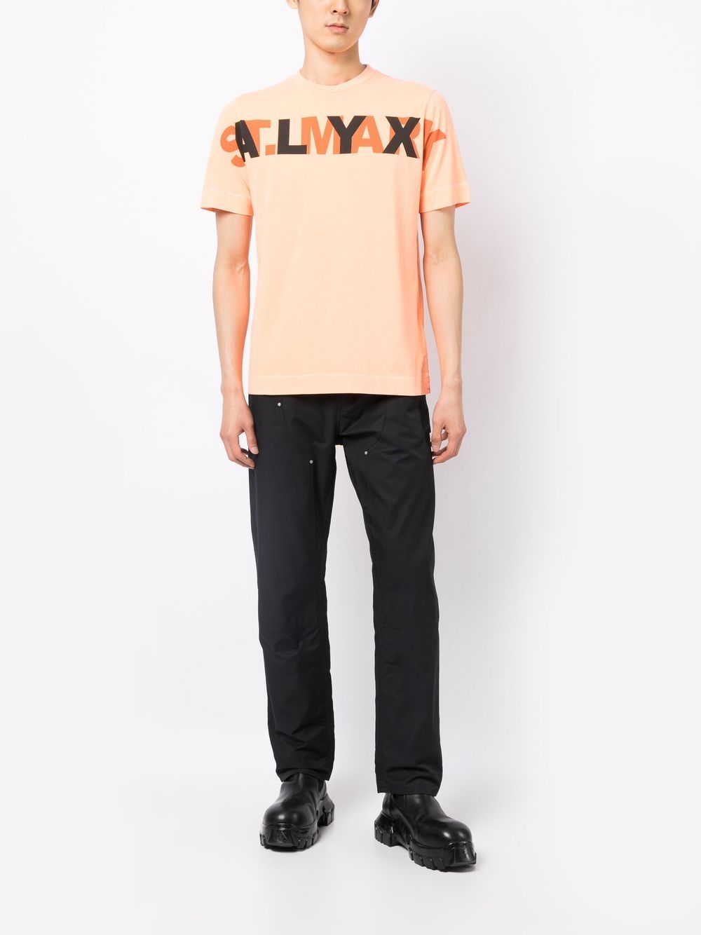 Shop Alyx Logo-print T-shirt In Orange