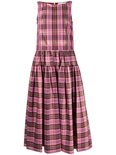 Molly Goddard check-pattern sleeveless dress