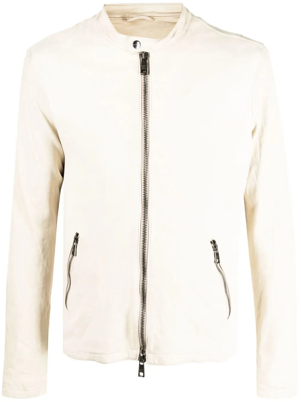 

Giorgio Brato round-neck leather jacket - Neutrals