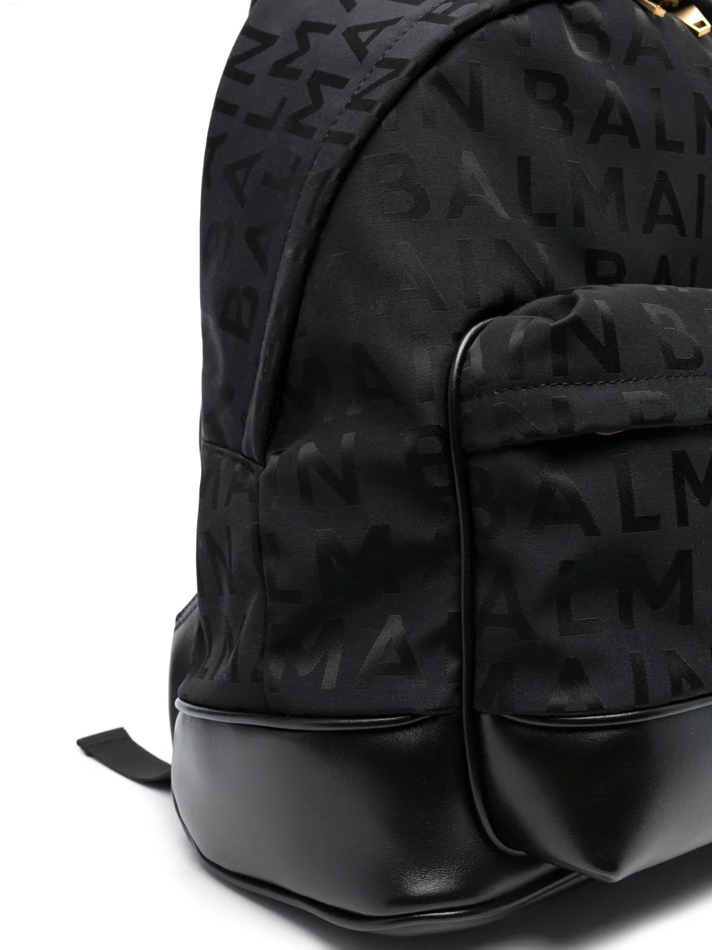 Balmain Kids Rugzak met logoprint - Zwart