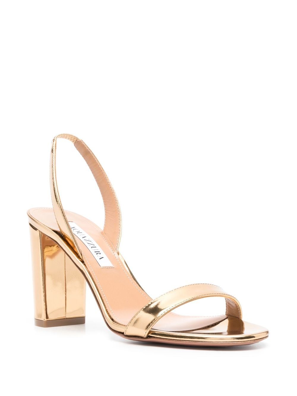 Aquazzura So Nude block-heel sandals - Geel