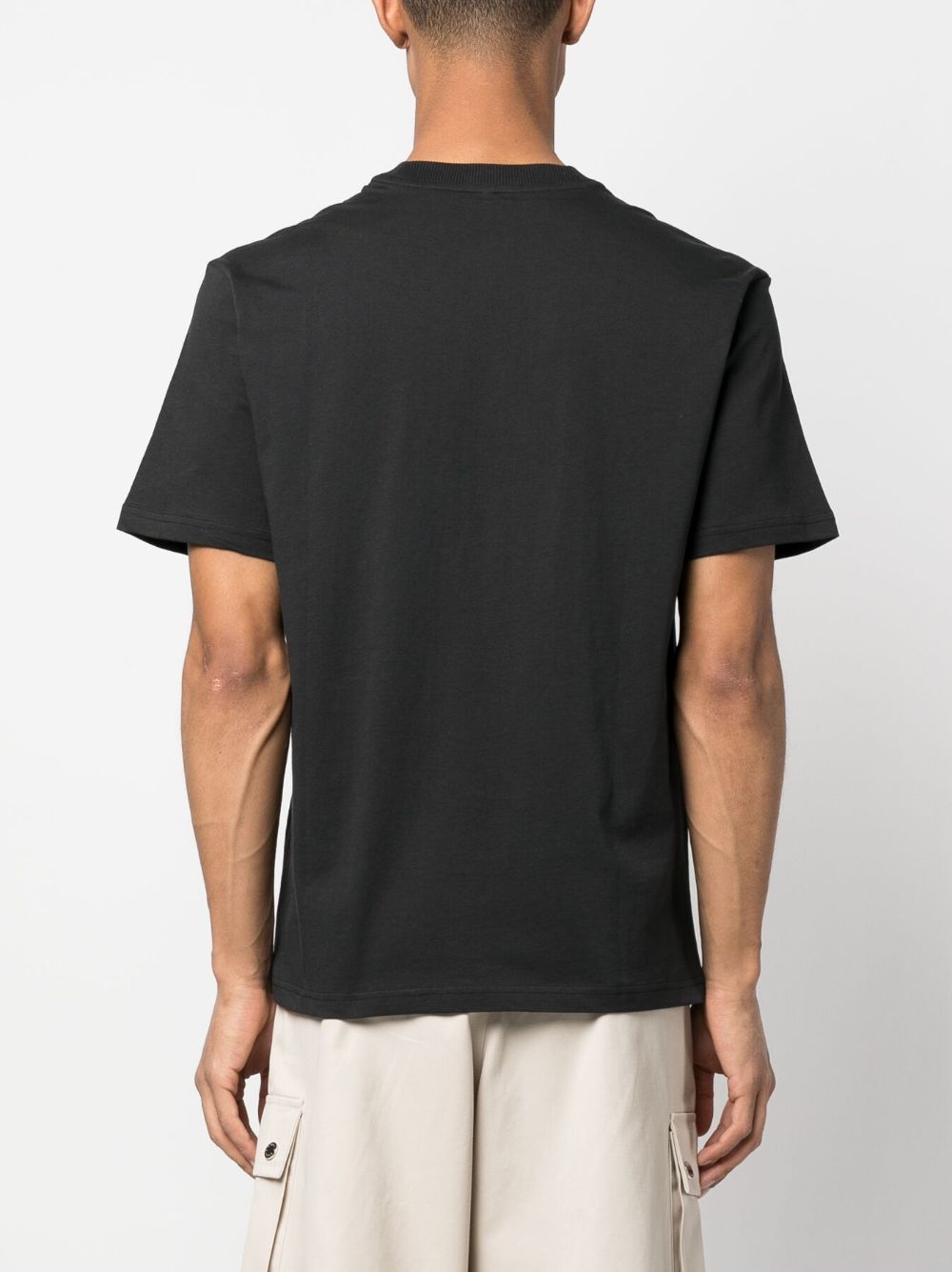 Shop Sunnei Logo-print Cotton T-shirt In Black