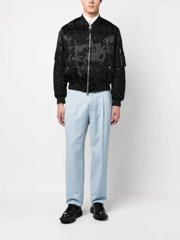 Alexander McQueen logo-print Bomber Jacket | Black | FARFETCH