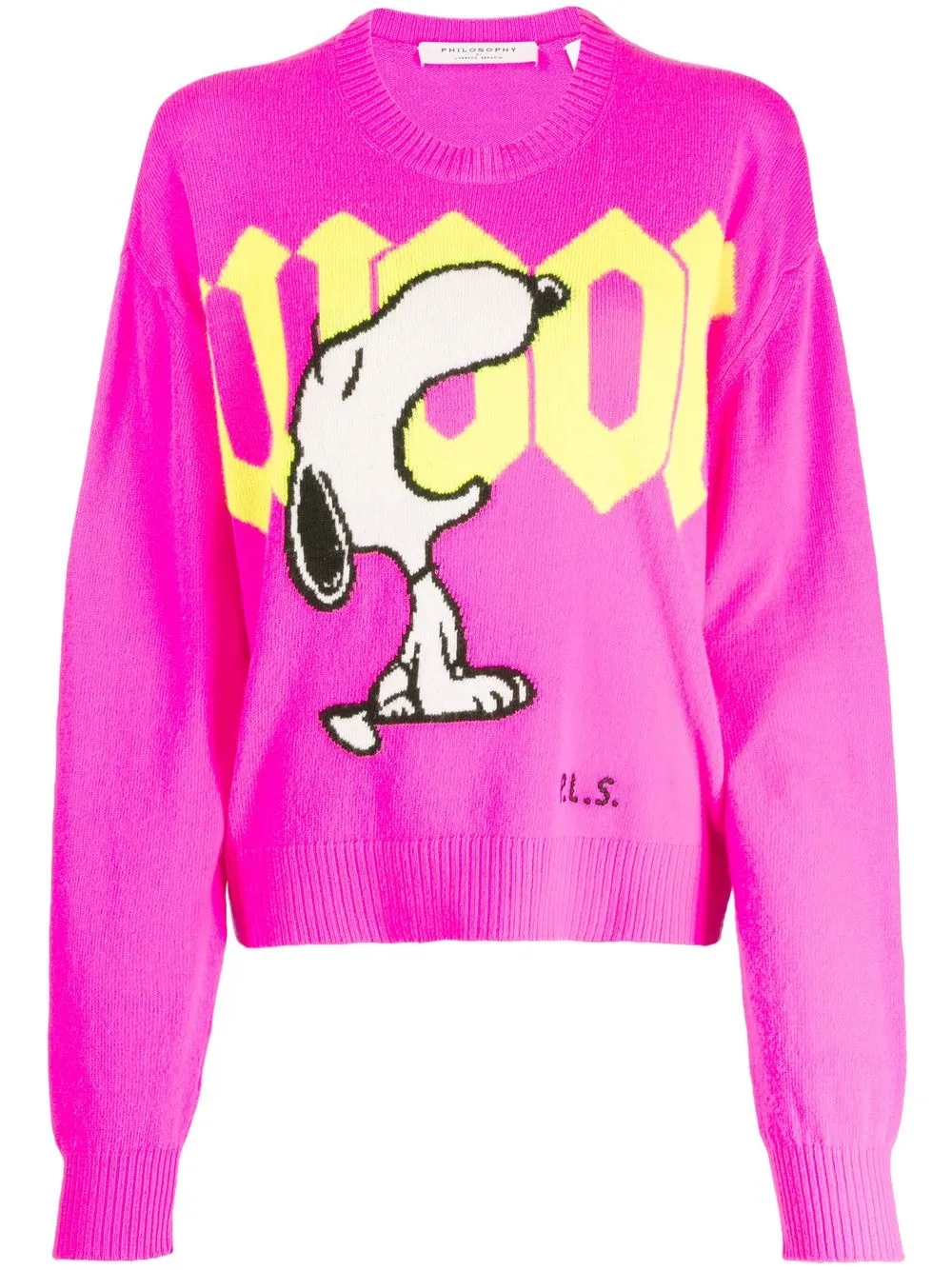 

Philosophy Di Lorenzo Serafini Peanuts intarsia-knit jumper - Pink