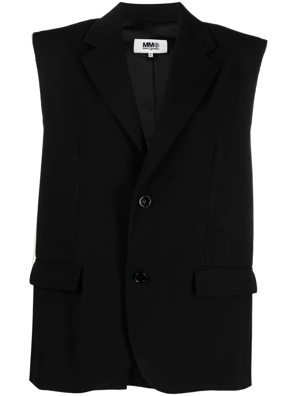 

MM6 Maison Margiela single-breasted sleeveless blazer - Black