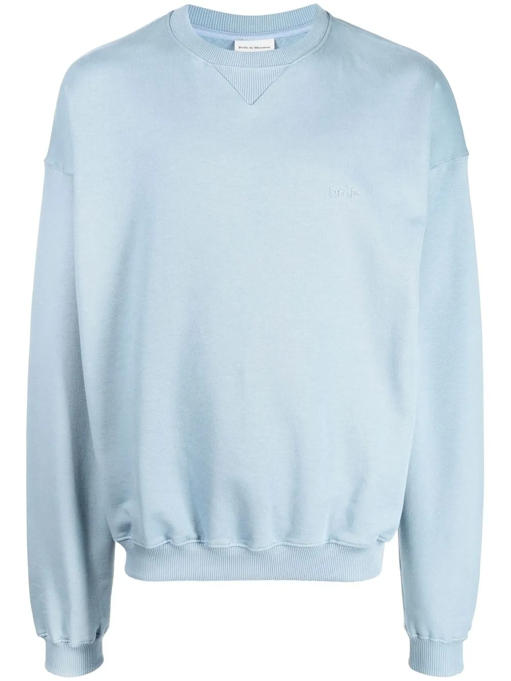 

Drôle De Monsieur logo-embroidered crew-neck sweatshirt - Blue