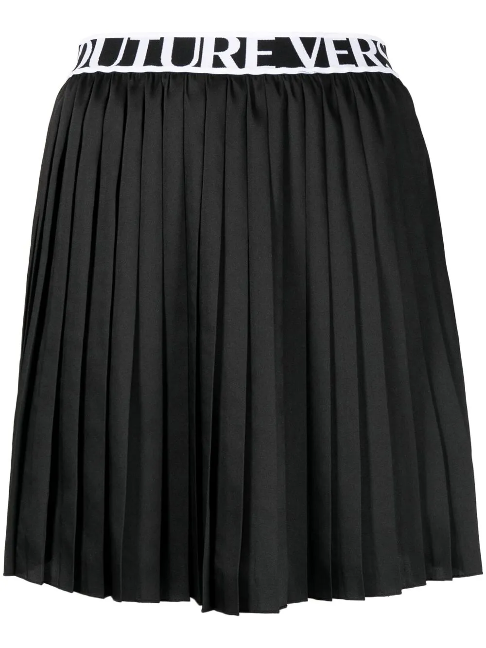 logo-waistband pleated skirt