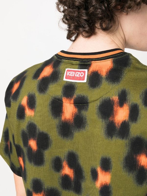 Kenzo leopard-print short-sleeve T-shirt - Farfetch