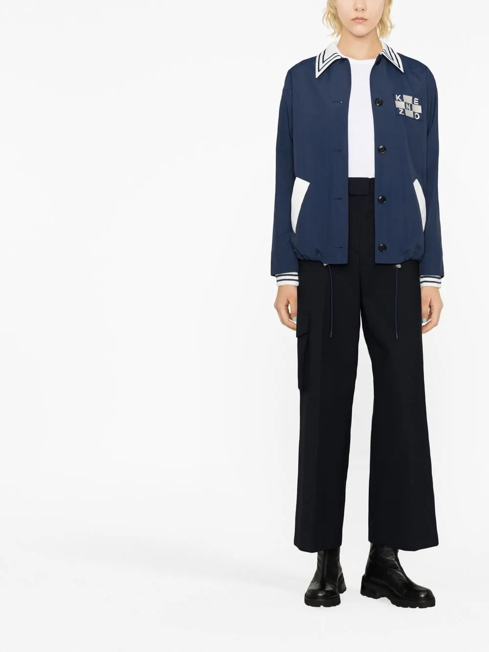 Kenzo Sportjack met logoprint - Blauw