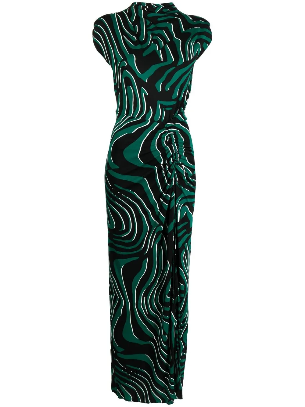 

DVF Diane von Furstenberg cap-sleeved printed dress - Black