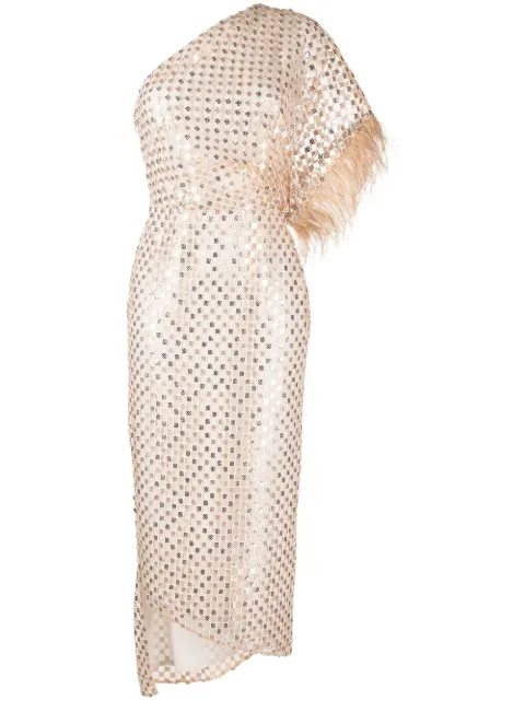 MANNING CARTELL Checkerboard sequin-embellished dress