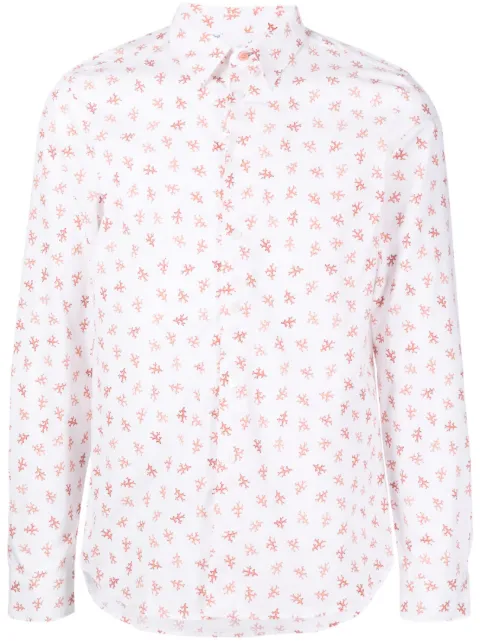graphic-print cotton shirt