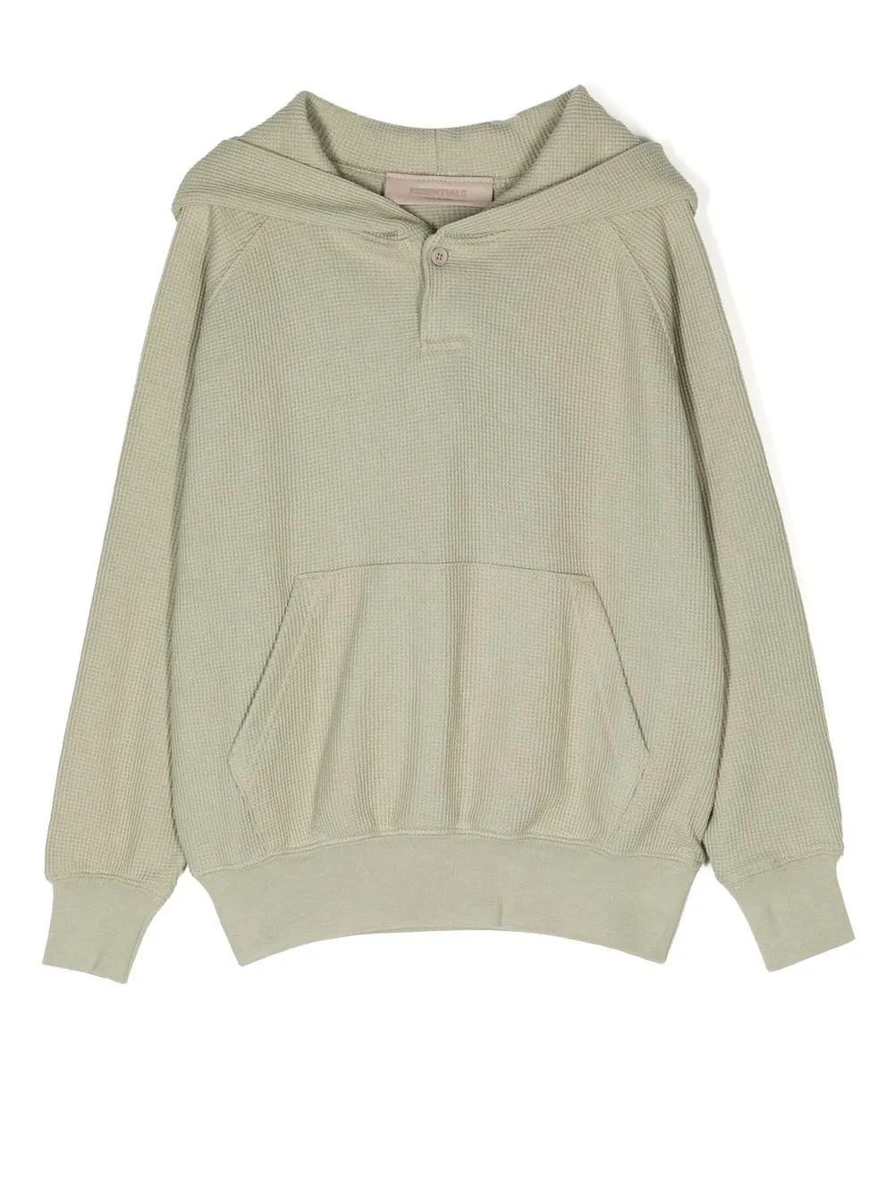 

FEAR OF GOD ESSENTIALS front-button cotton hoodie - Green