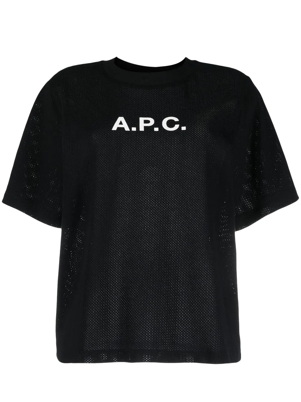 

A.P.C. playera manga corta con logo estampado - Negro