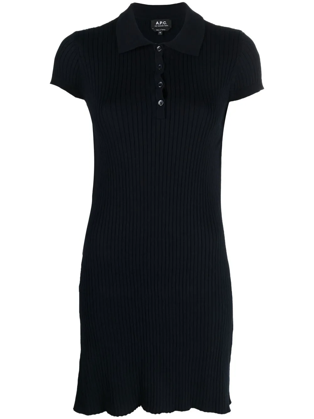 

A.P.C. ribbed-knit mini dress - Blue