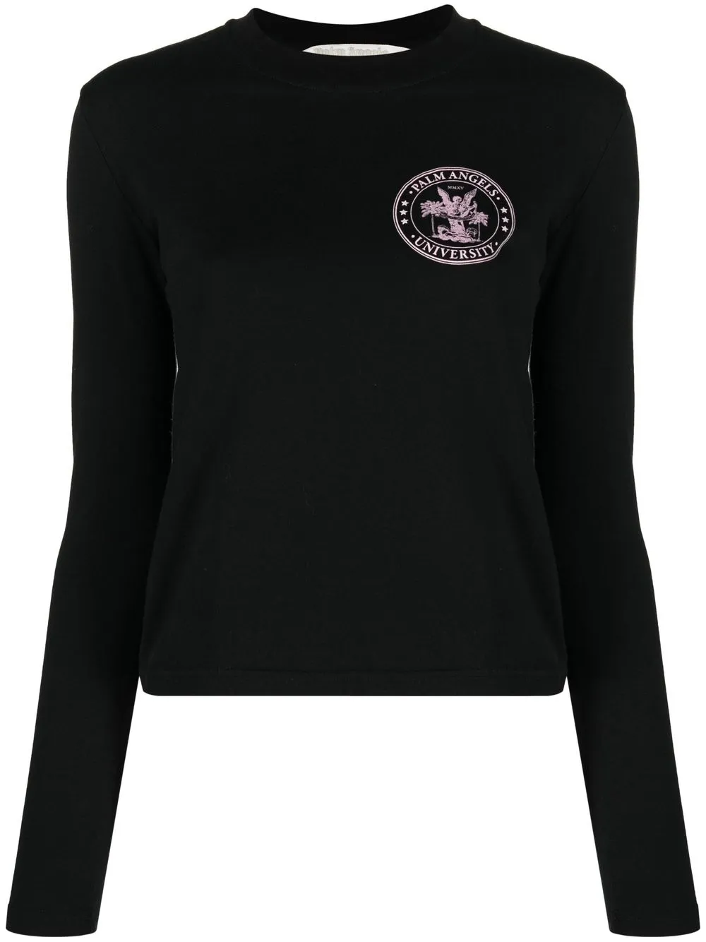 

Palm Angels logo-print long-sleeved T-shirt - Black
