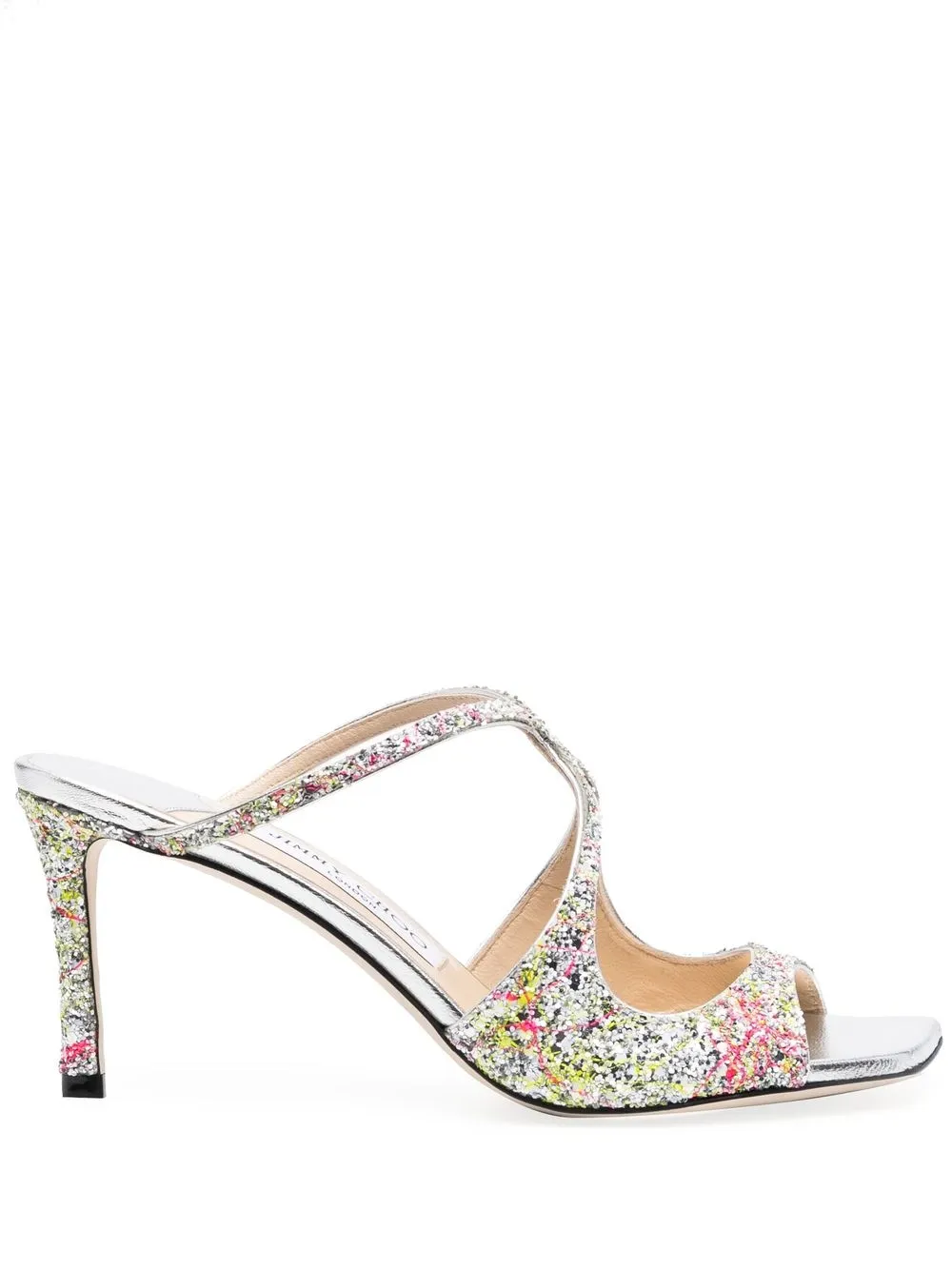 

Jimmy Choo Anise Glitter Mules - Silver