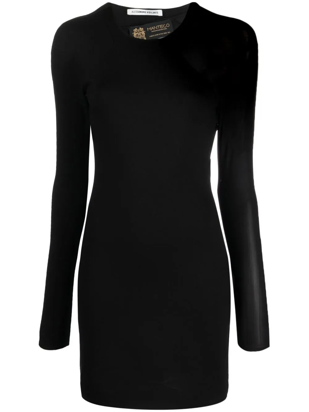 

ALESSANDRO VIGILANTE fine-knit mini dress - Black