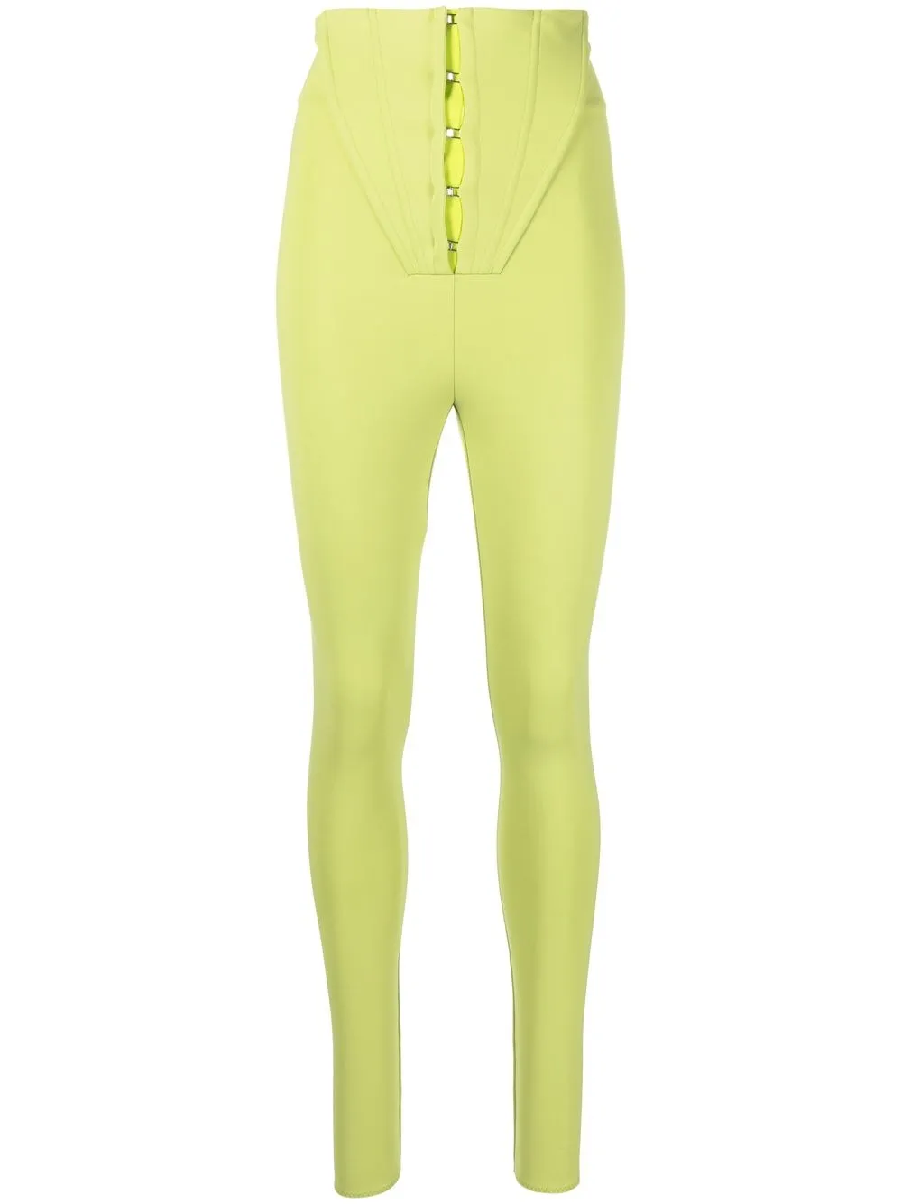 

ALESSANDRO VIGILANTE hook-fastening high-waist leggings - Green