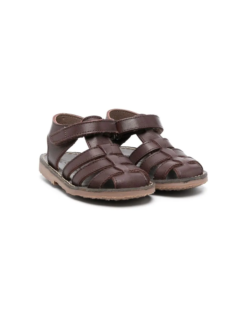 

Bonpoint closed-toe leather sandals - Brown