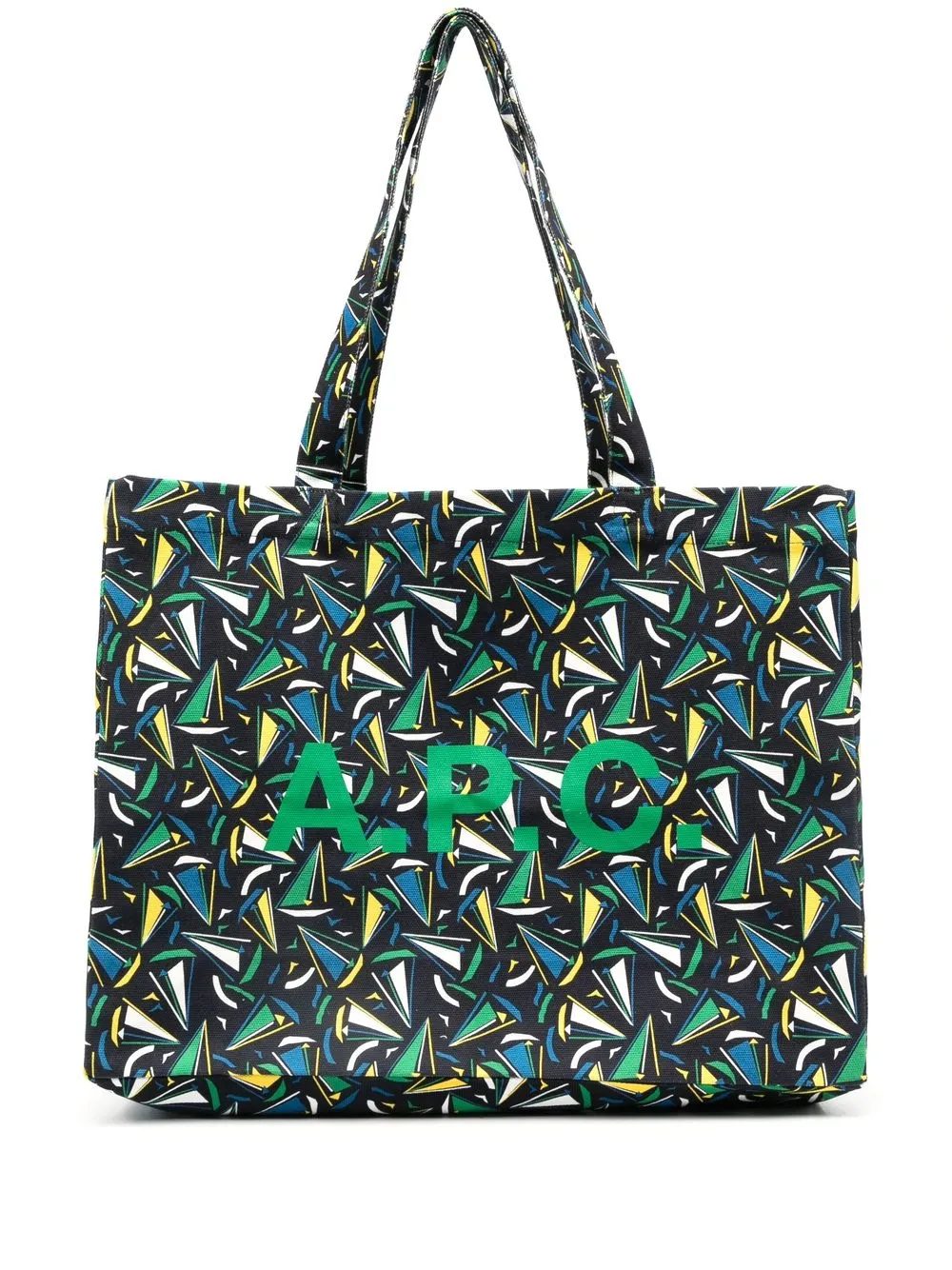 

A.P.C. tote Lou con estampado gráfico - Negro