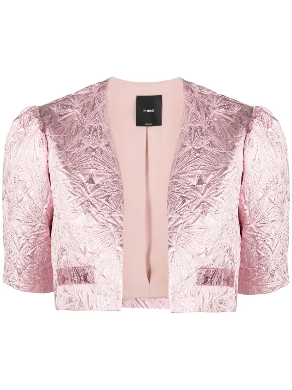 

PINKO patterned-jacquard cropped jacket