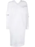 Jean Paul Gaultier Pre-Owned 2000s mesh-panelled sweatshirt dress - White