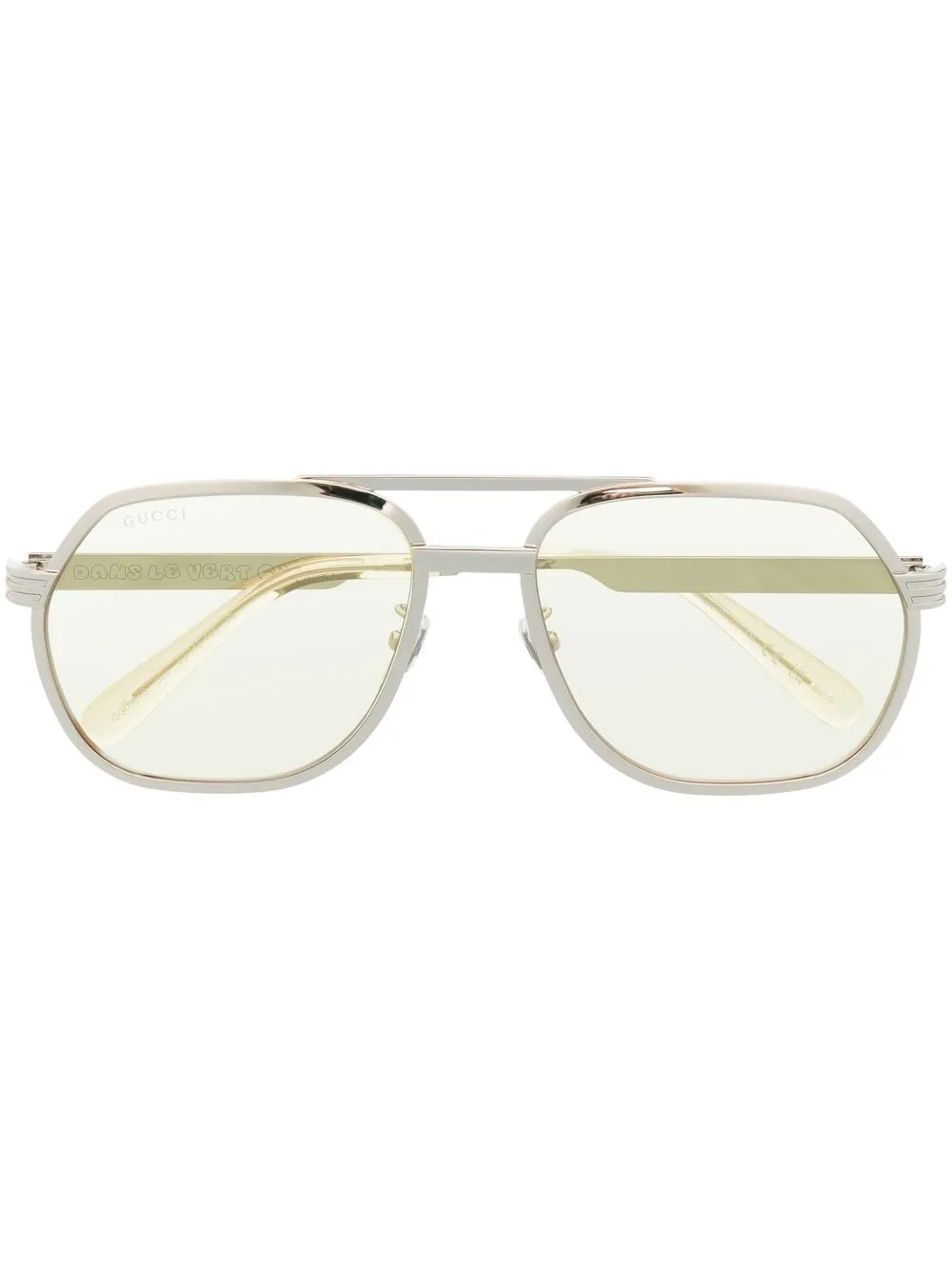 

Gucci Eyewear double-frame pilot-frame sunglasses - Silver