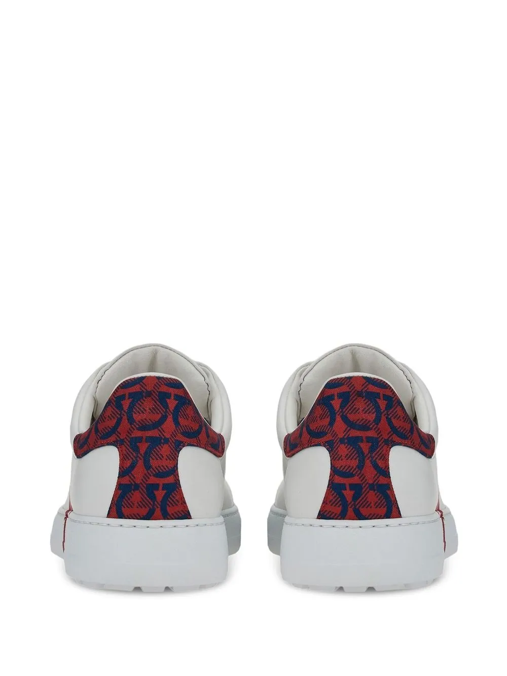 Ferragamo Gancini-print low-top sneakers White