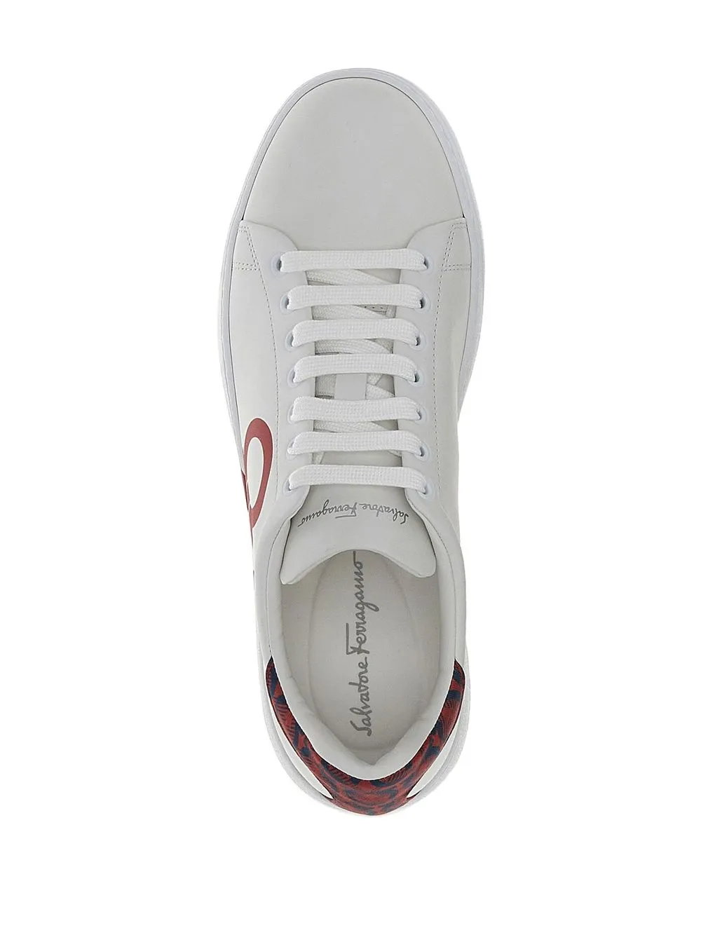 Ferragamo Gancini-print low-top sneakers White