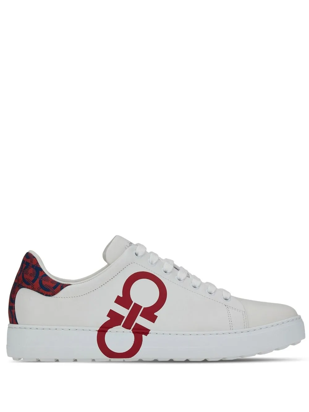 Ferragamo Gancini-print low-top sneakers White