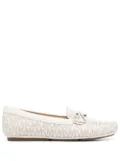 Michael Michael Kors Juliette monogram-jacquard moccasins - Neutrals