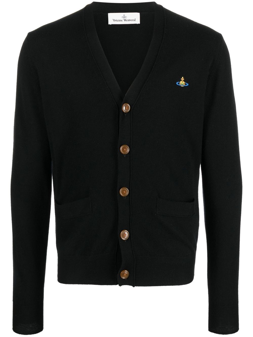 

Vivienne Westwood Orb-logo V-neck cardigan - Black