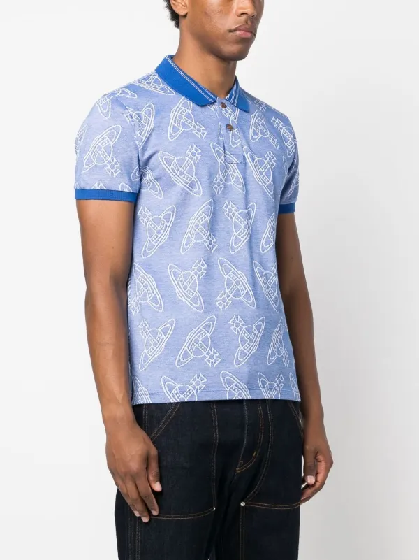 Vivienne Westwood◆海外限定◆ORB コットン 半袖 ポロシャツ Vivienne Westwood Orb ポロシャツ | ブルー | FARFETCH JP