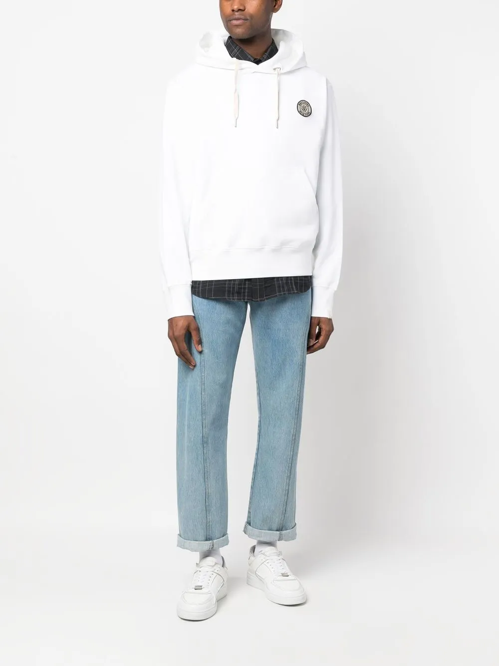 rag & bone Hoodie met logopatch - Wit