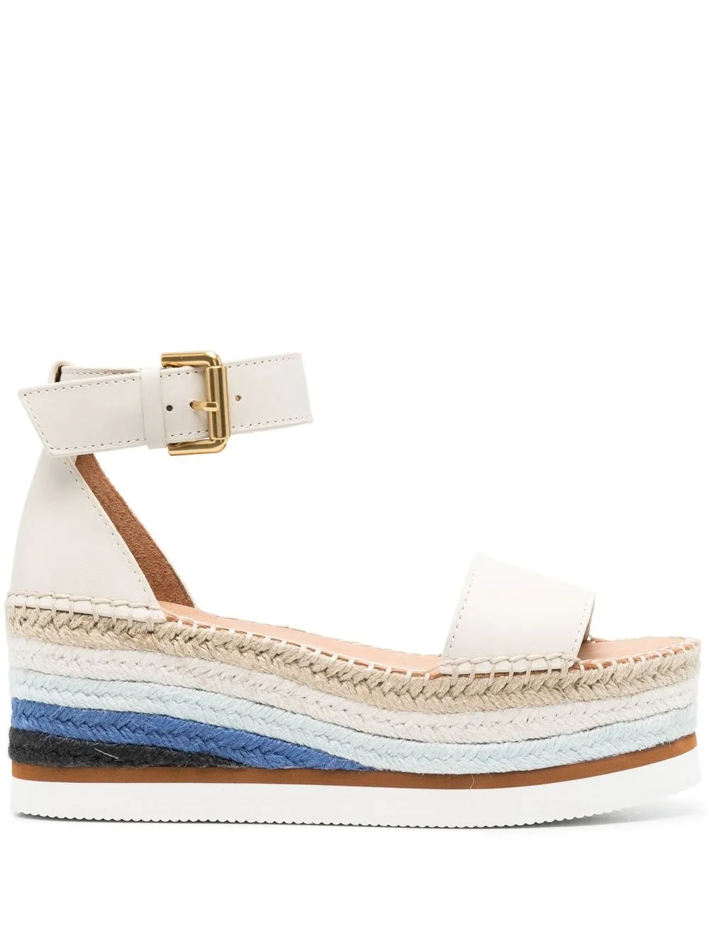 

See by Chloé Glyn colour-block wedge sandals - Neutrals