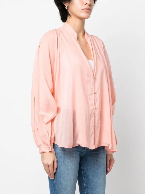 Forte Forte V-neck cotton-silk Blouse - Farfetch