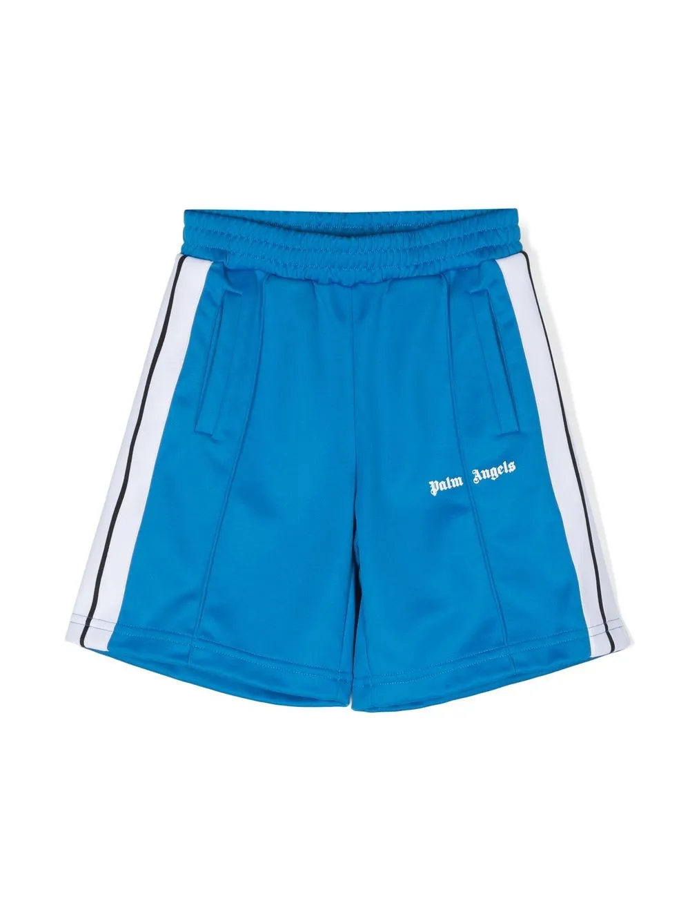 

Palm Angels Kids shorts deportivos con rayas laterales - Azul