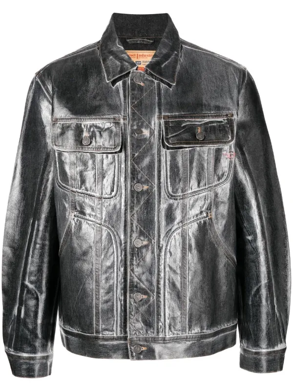 Diesel button up Denim Jacket Farfetch