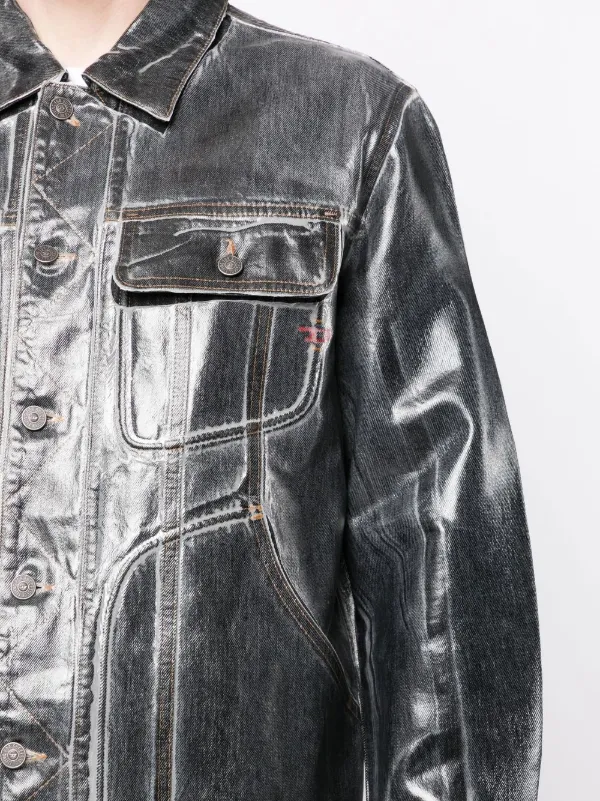 Denim jacket stand up hot sale collar