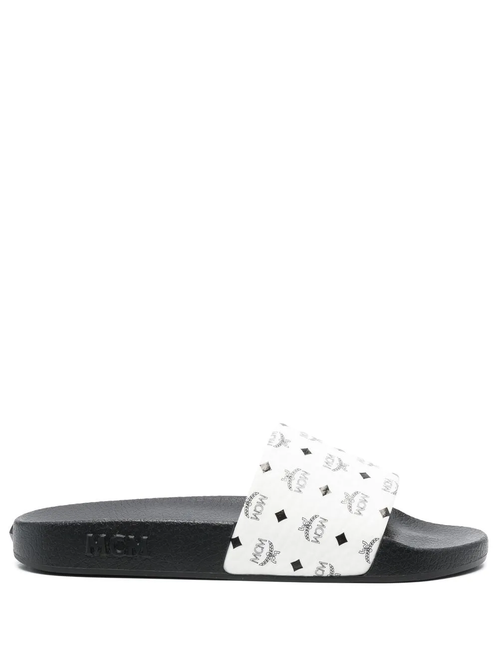 

MCM monogram-print open toe sides - Black