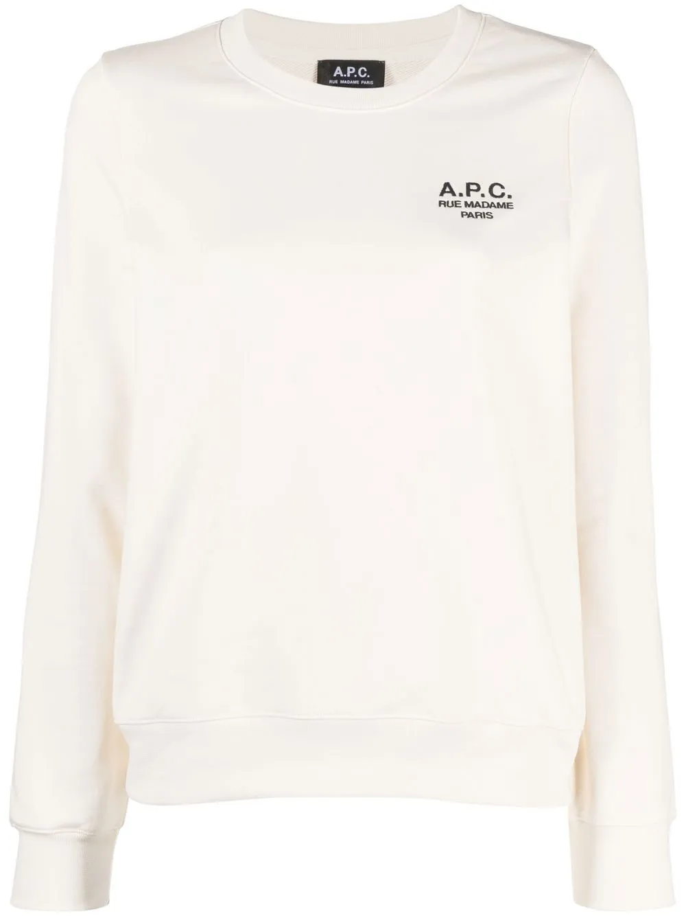 Apc Skye Logo-embroidered Sweatshirt In White