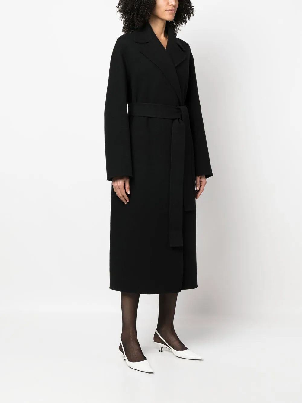 Shop The Row Wool-silk Trench Coat In 黑色