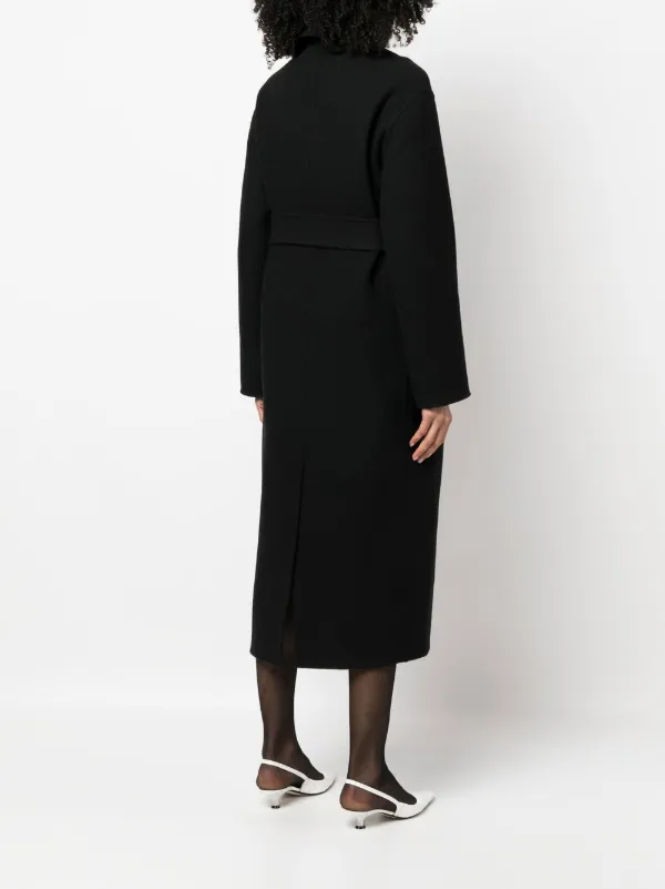 The Row ウールシルク コート | ブラック | FARFETCH JP