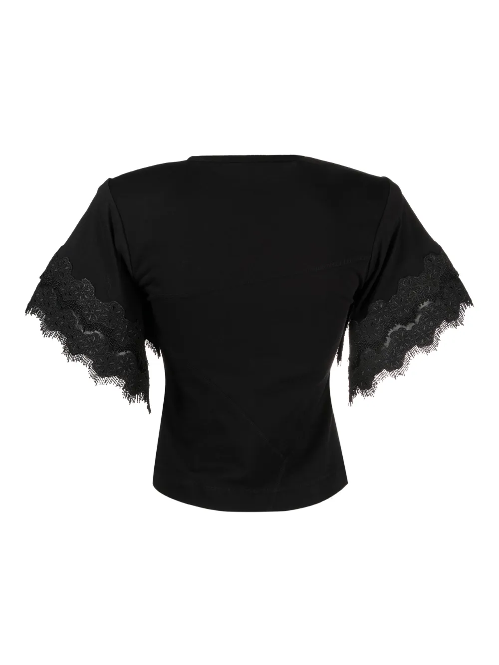 Koché T-shirt met kant - Zwart