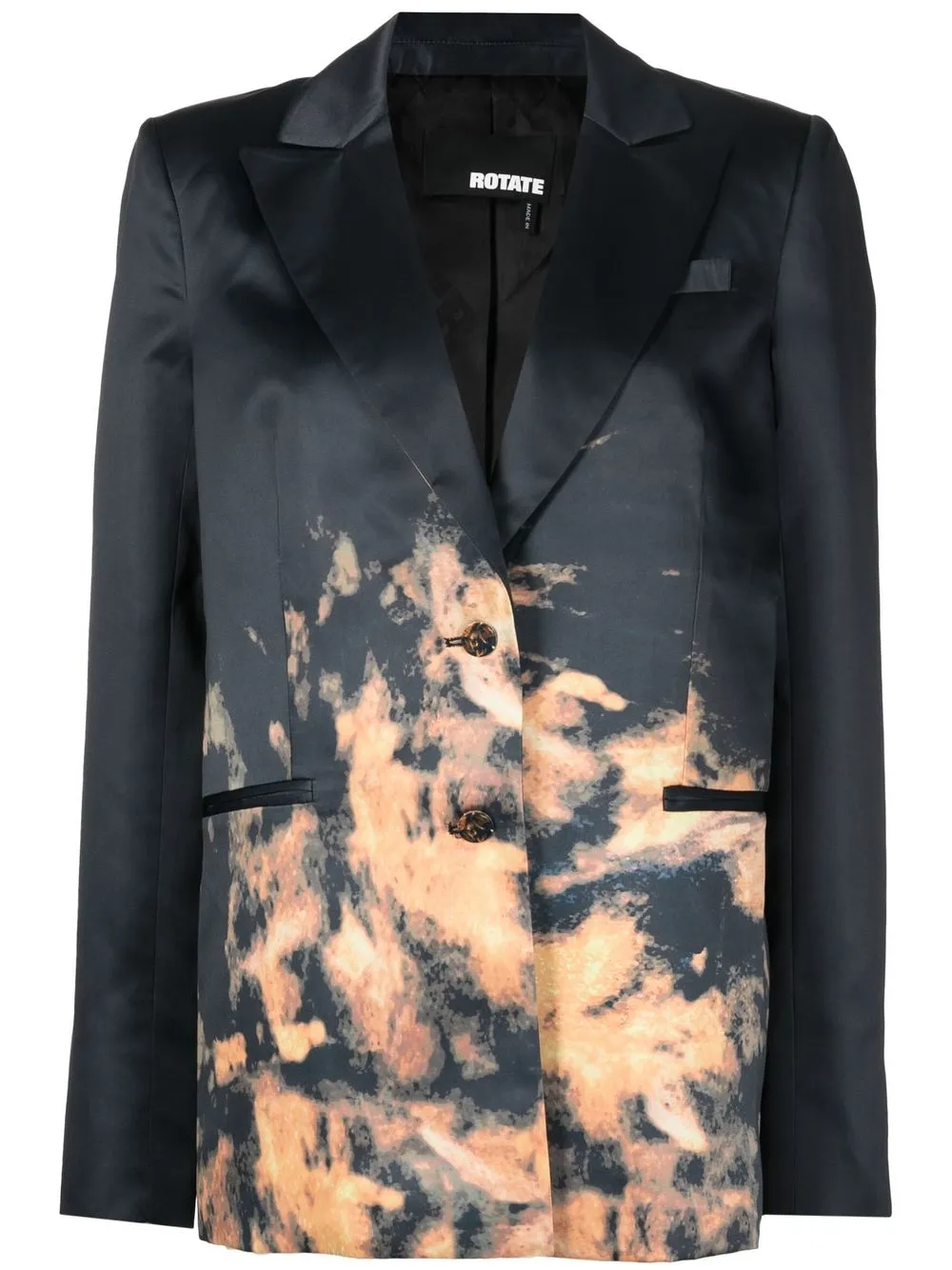 

ROTATE oversized abstract-print blazer - Black