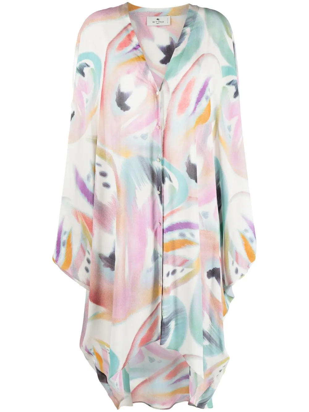 

ETRO Butterfly print midi dress - White