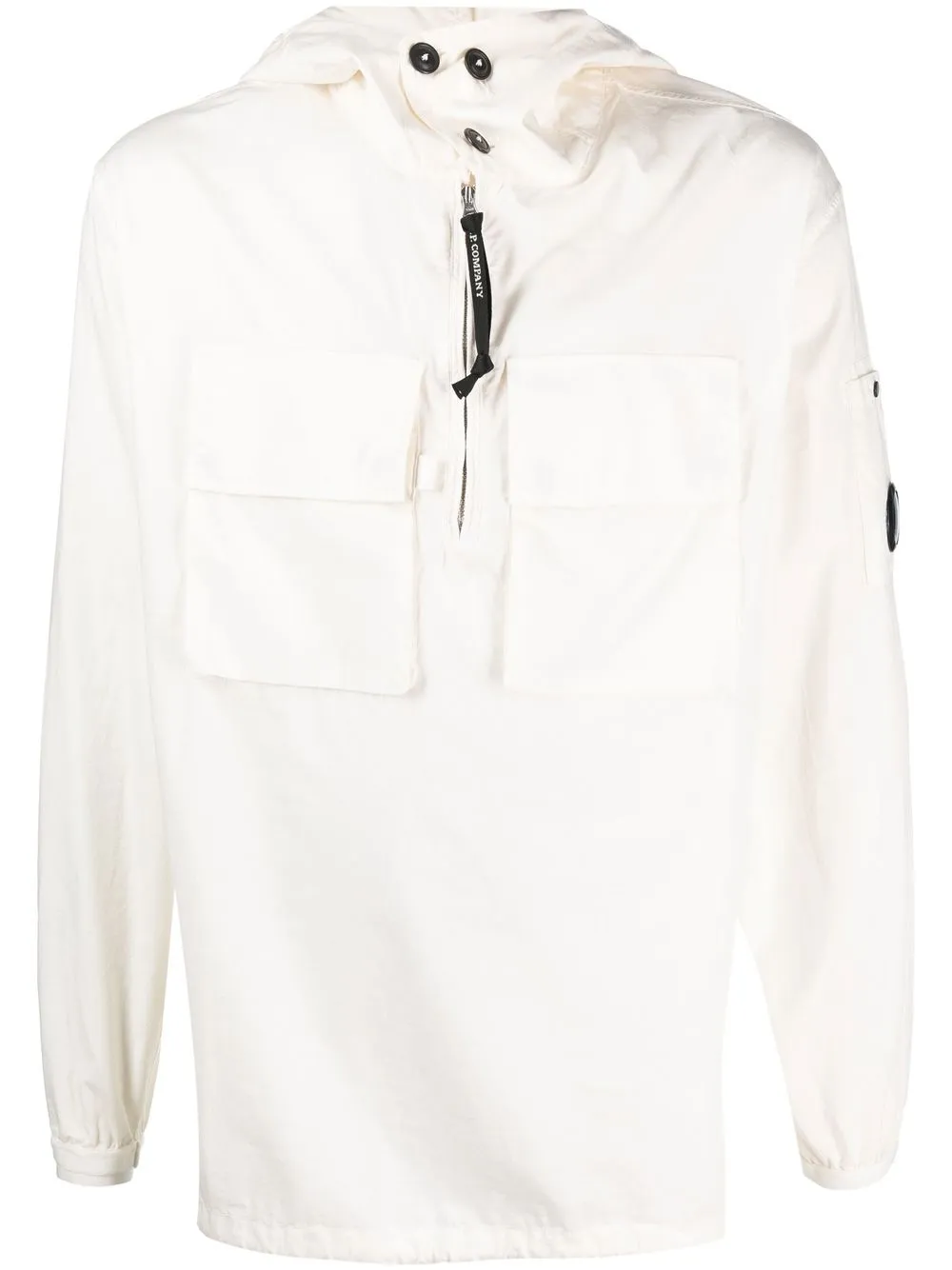 

C.P. Company logo-patch long-sleeve shirt - White