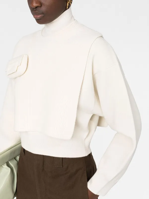 FENDI pocket detail Roll Neck Jumper Neutrals FARFETCH GR