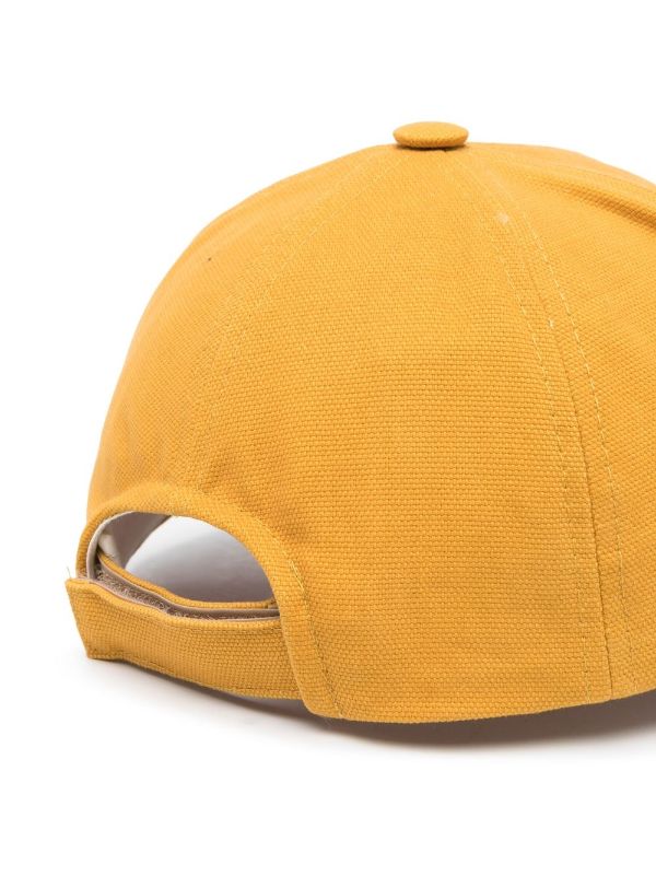 Yellow Embroidered Logo Baseball Cap|258378518